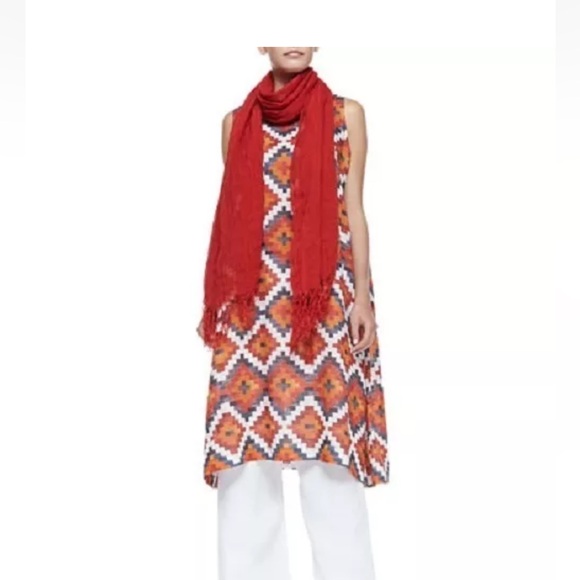 Eskandar Mughal tile linen dress sz 2 (ptp 23” oversized fit) - Picture 3 of 9